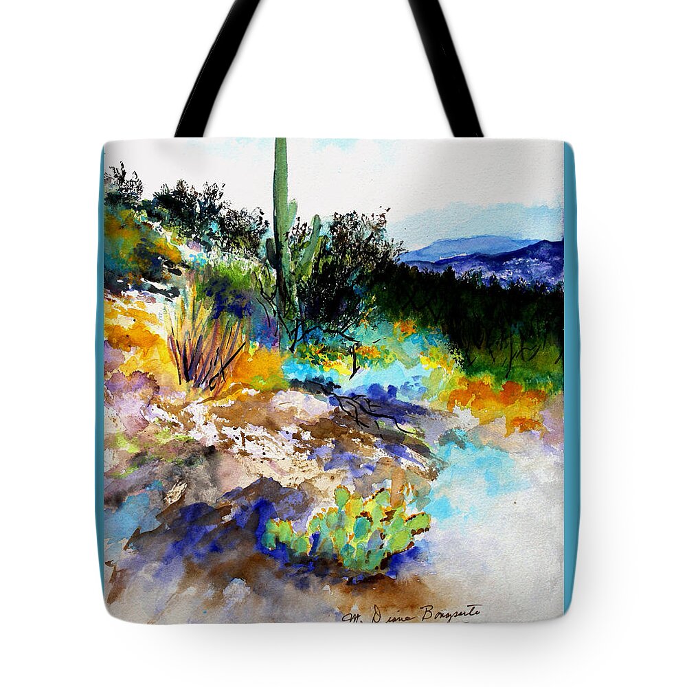 Southwest Tote Bag featuring the painting High Desert Scene #1 by M Diane Bonaparte