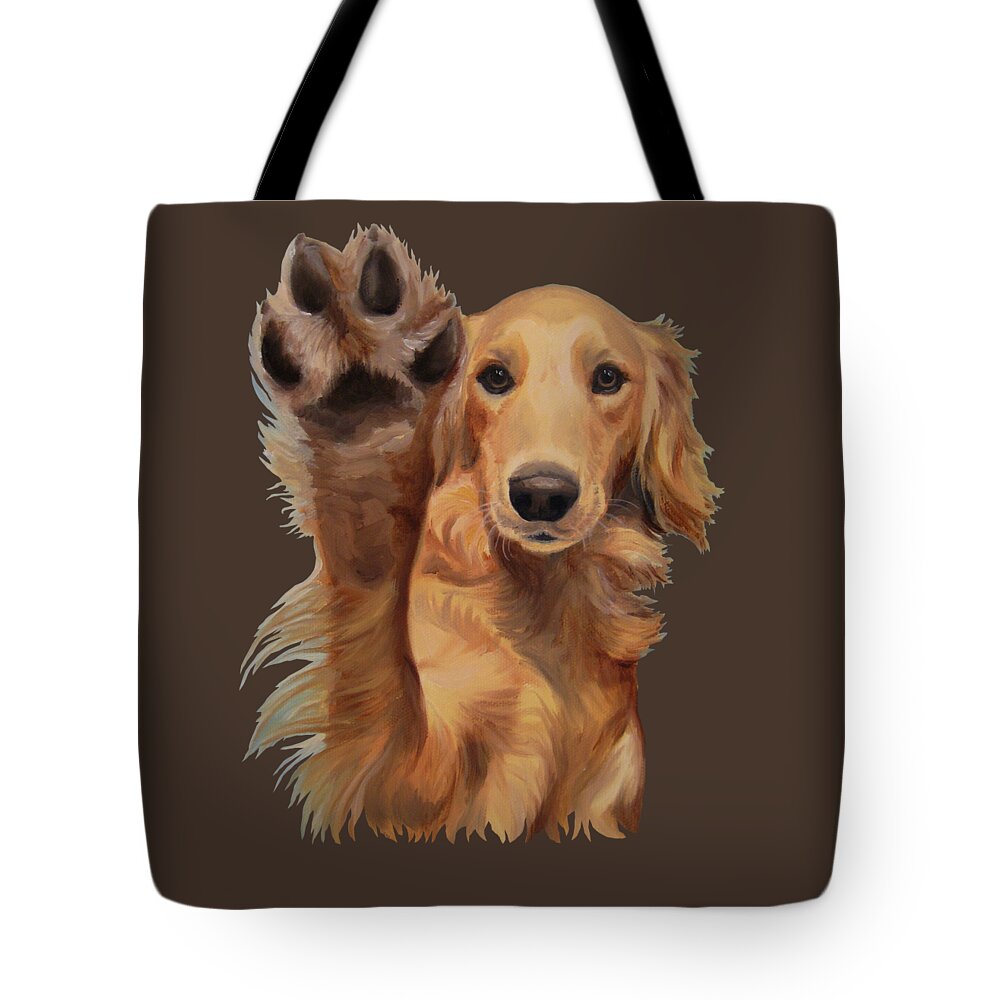 Noewi Tote Bag featuring the painting High Five - apparel by Jindra Noewi