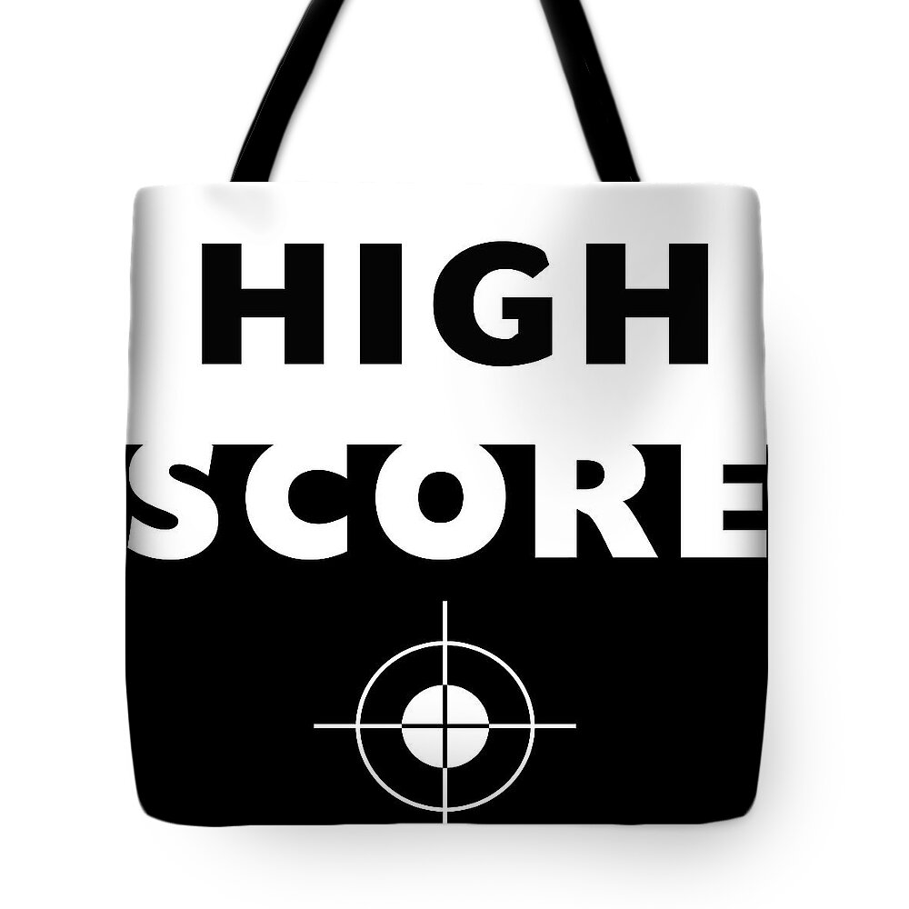 Gamer Tote Bag featuring the mixed media High Score- Art by Linda Woods by Linda Woods