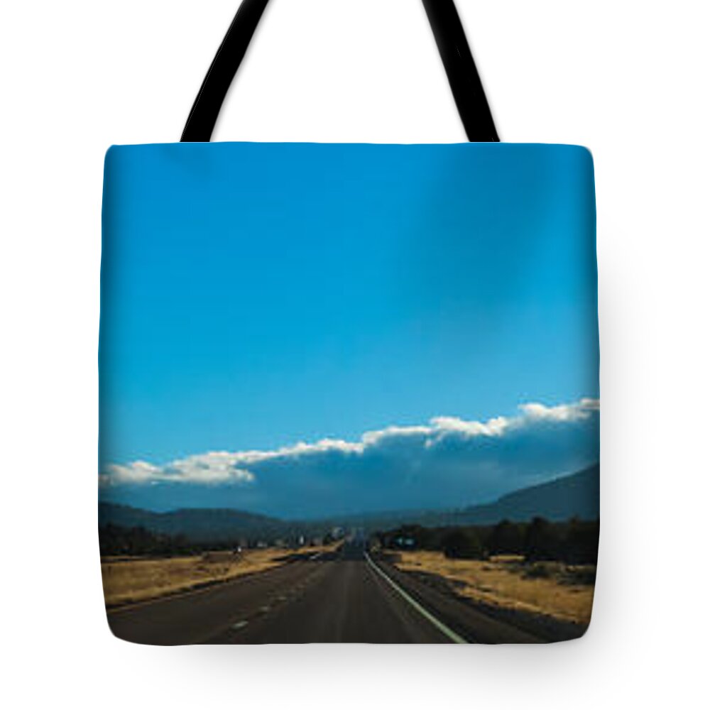 Arizona Tote Bag featuring the photograph Highway to Flagstaff by Ed Gleichman