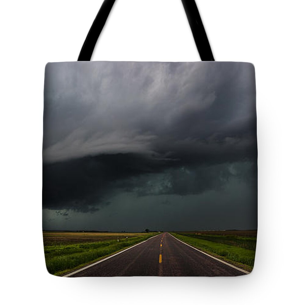 Storms Tote Bag featuring the photograph Highway to Hell by Aaron J Groen