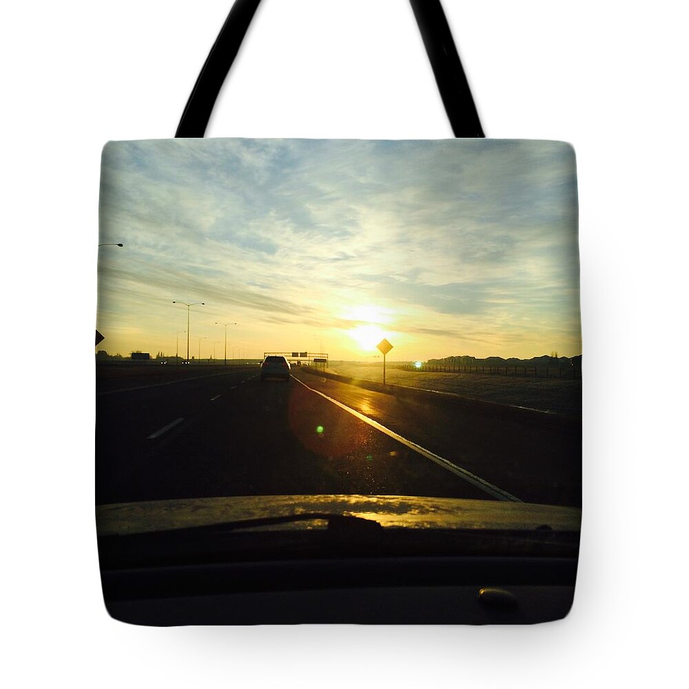 Driving Tote Bag featuring the photograph Highway to Highway by Adrian Fedorus