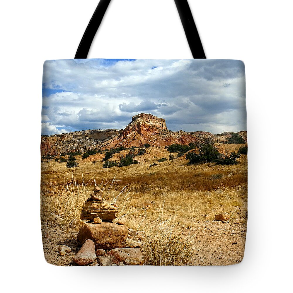 Ghost Ranch Tote Bag featuring the photograph Hiking Ghost Ranch New Mexico by Kurt Van Wagner