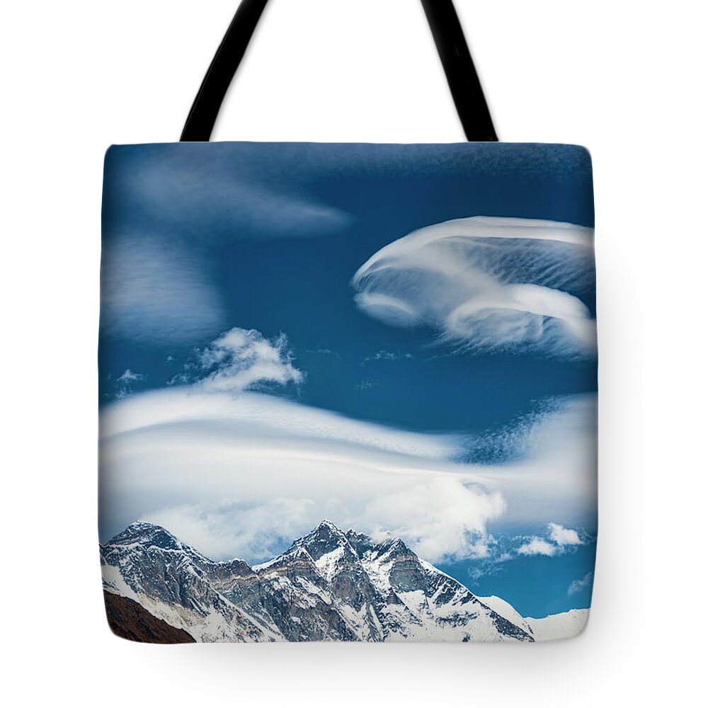 Everest Tote Bag featuring the photograph Himalayan Sky by Dan McGeorge