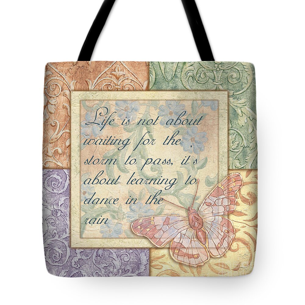 Butterfly Tote Bag featuring the painting Hint Of Spring Butterfly 2 by Debbie DeWitt