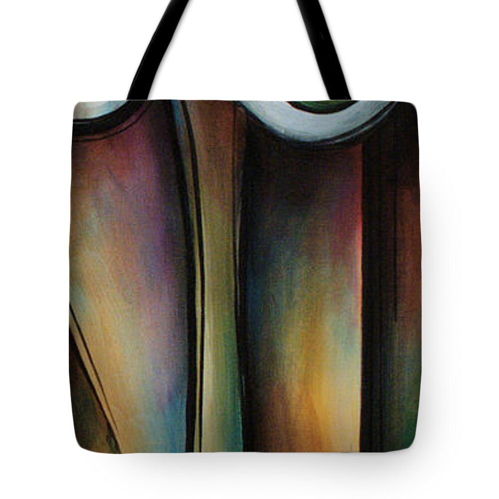 Portrait Tote Bag featuring the painting HIS by Michael Lang