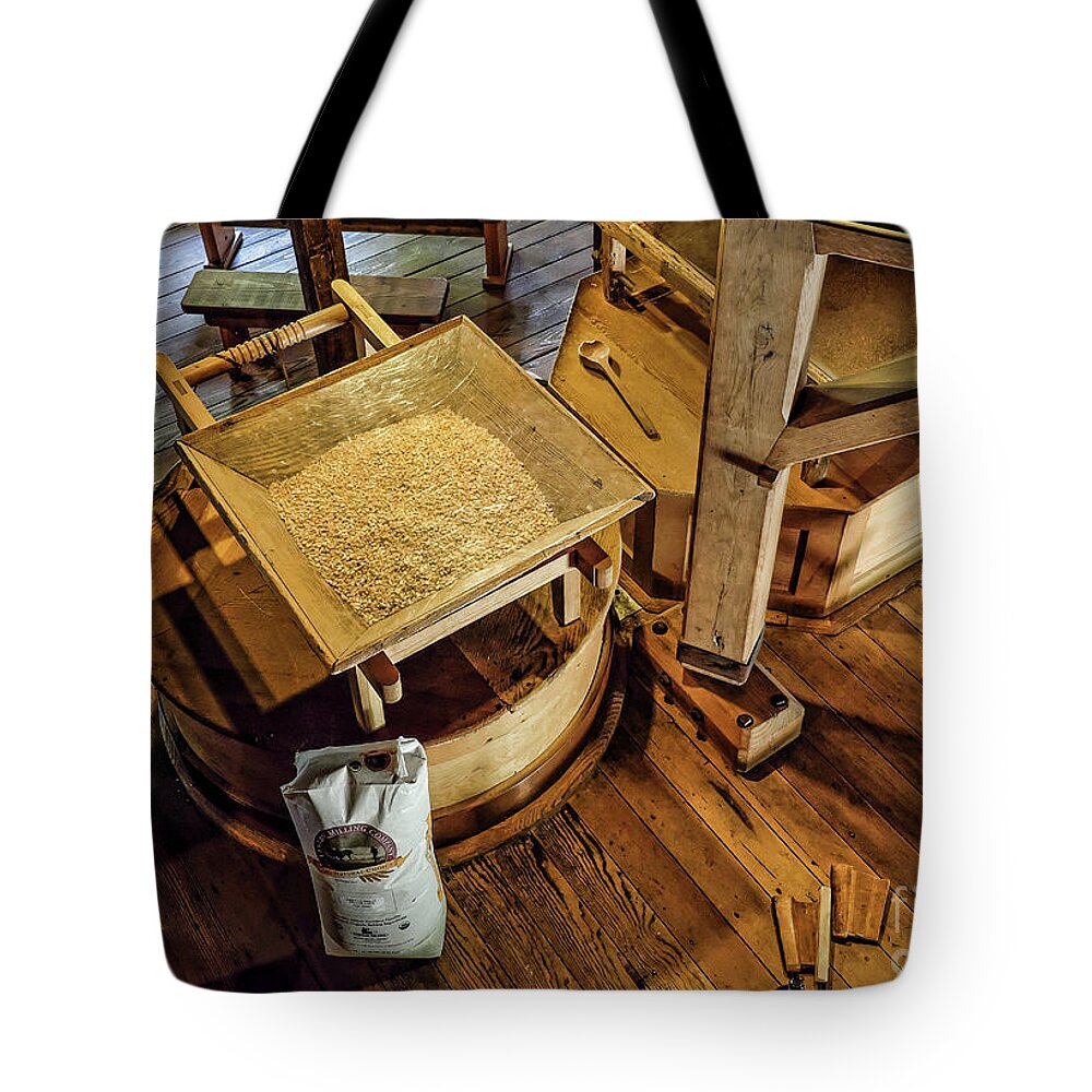 Historic Bale Mill Tote Bag featuring the digital art Historic Bale Mill by Jason Abando
