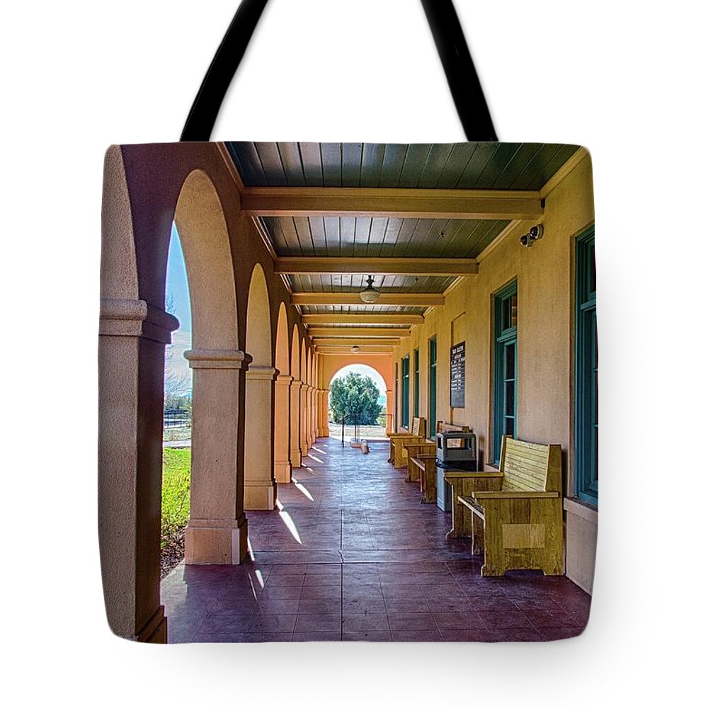Historic Tote Bag featuring the photograph Historic Kelso Depot by Gaelyn Olmsted