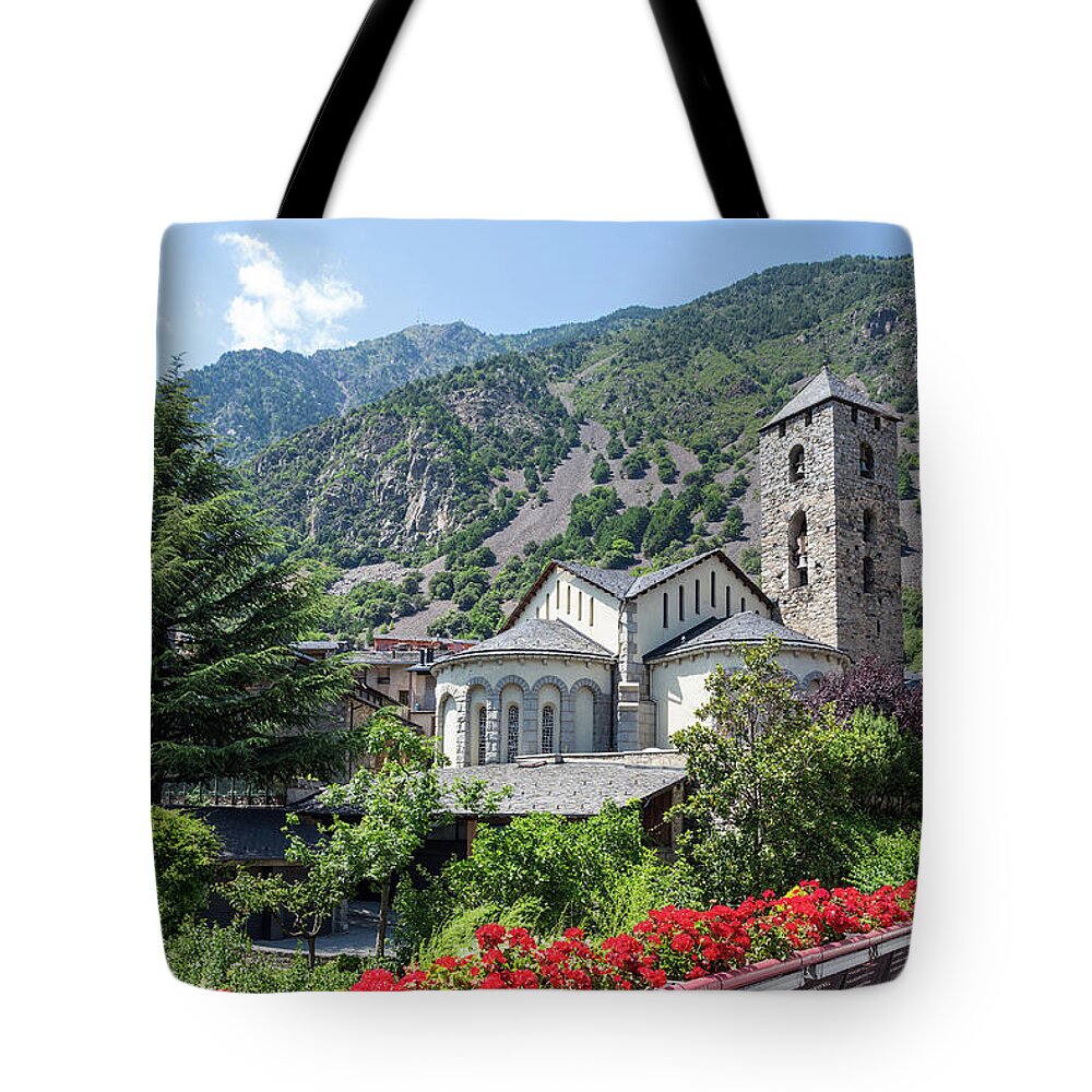 Andorra Tote Bag featuring the photograph Historic town of Andorra La Vella by GoodMood Art