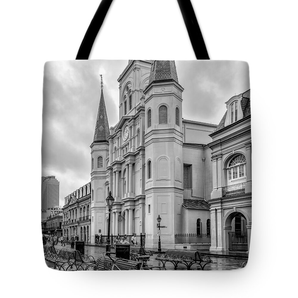 St Louis Cathedral Tote Bag featuring the photograph Historical St. Louis Cathedral - NOLA by Kathleen K Parker