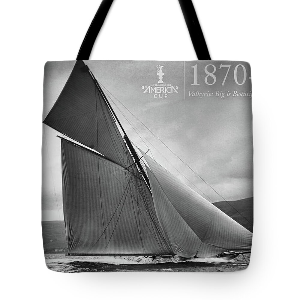 America Tote Bag featuring the photograph History 1870 -1930 America's Cup by Chuck Kuhn