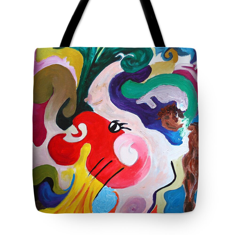 2001 Tote Bag featuring the painting Histrionics by Will Felix