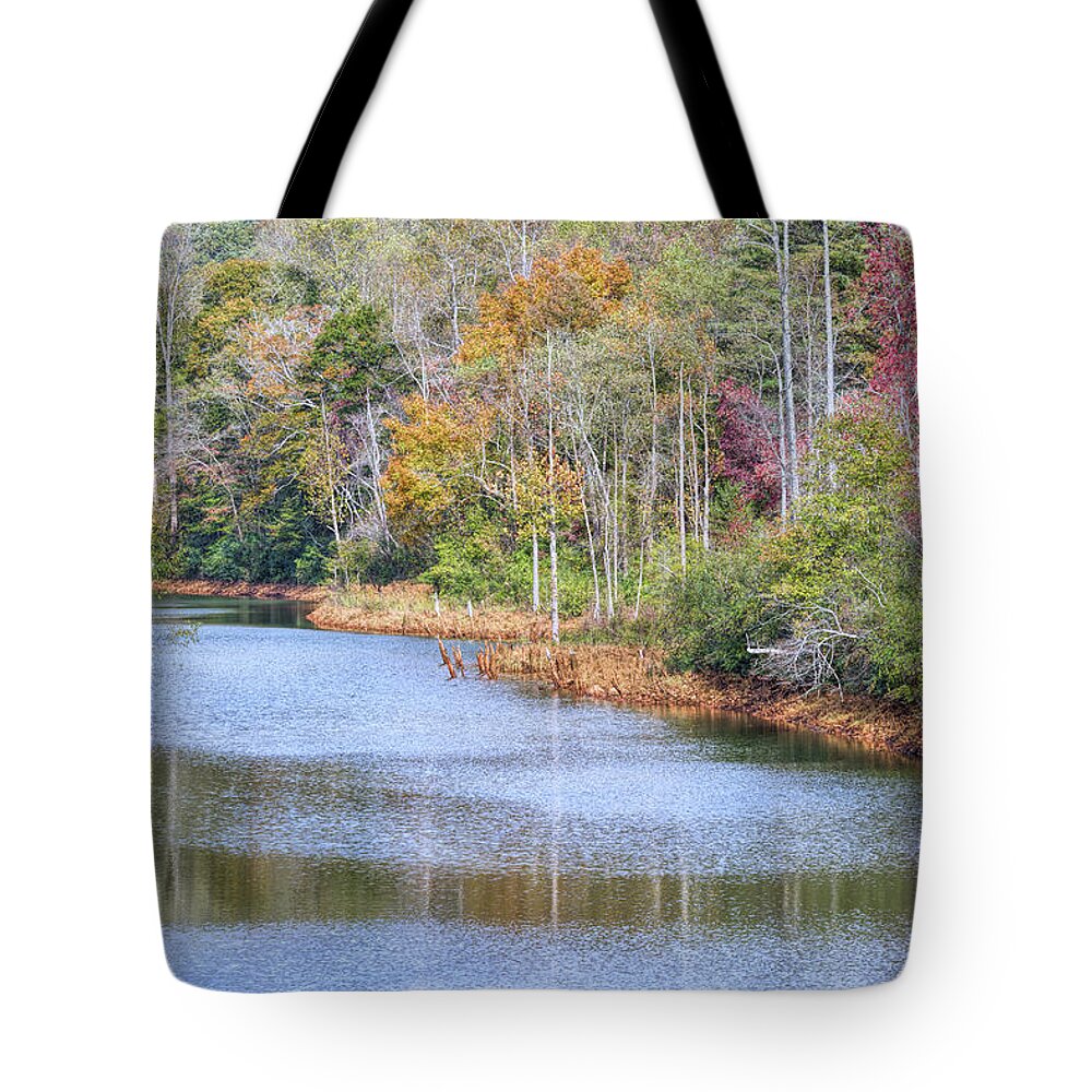 Landscape Tote Bag featuring the photograph Hiwassee River by John M Bailey