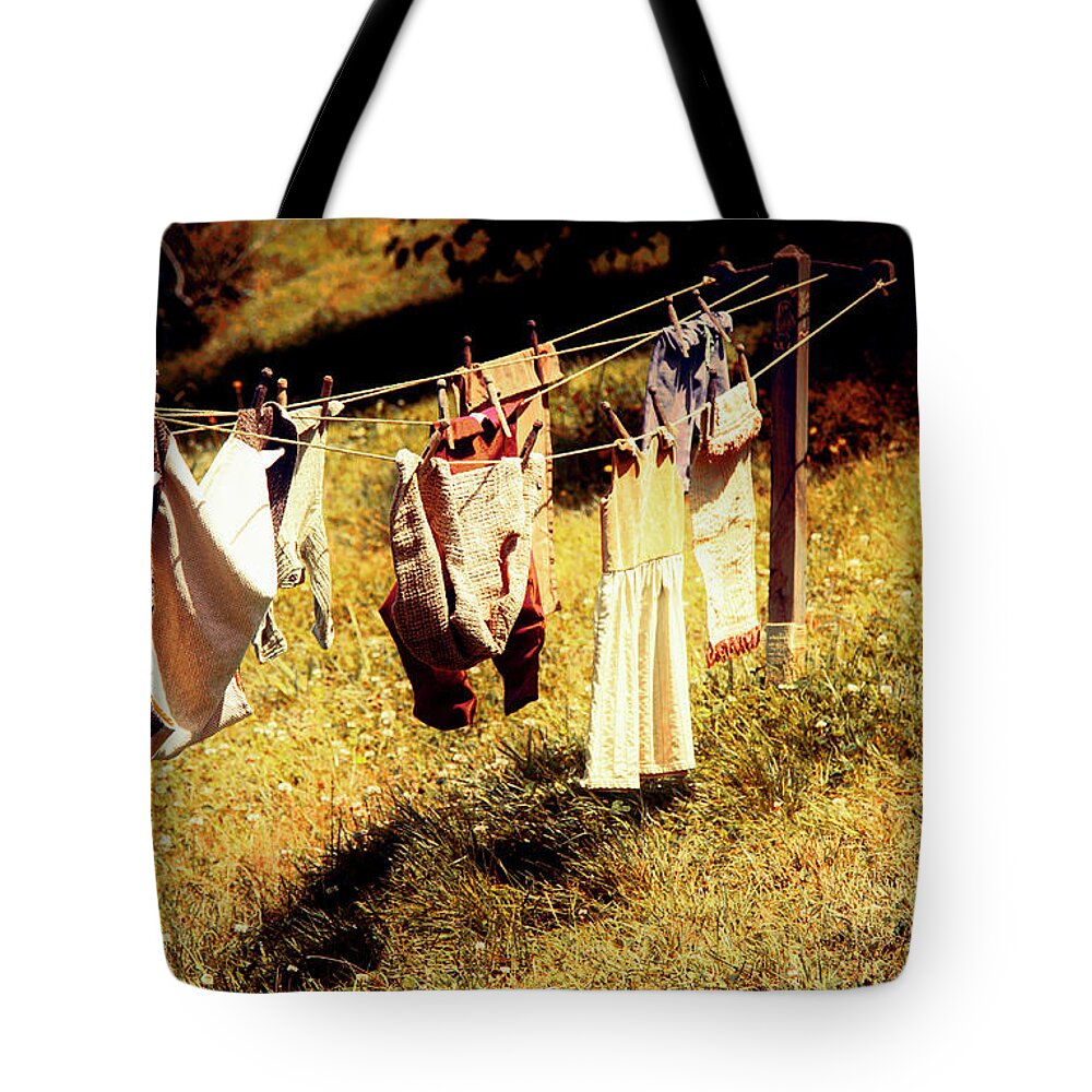 Hobbits Tote Bag featuring the photograph Hobbit Clothes by Kathryn McBride