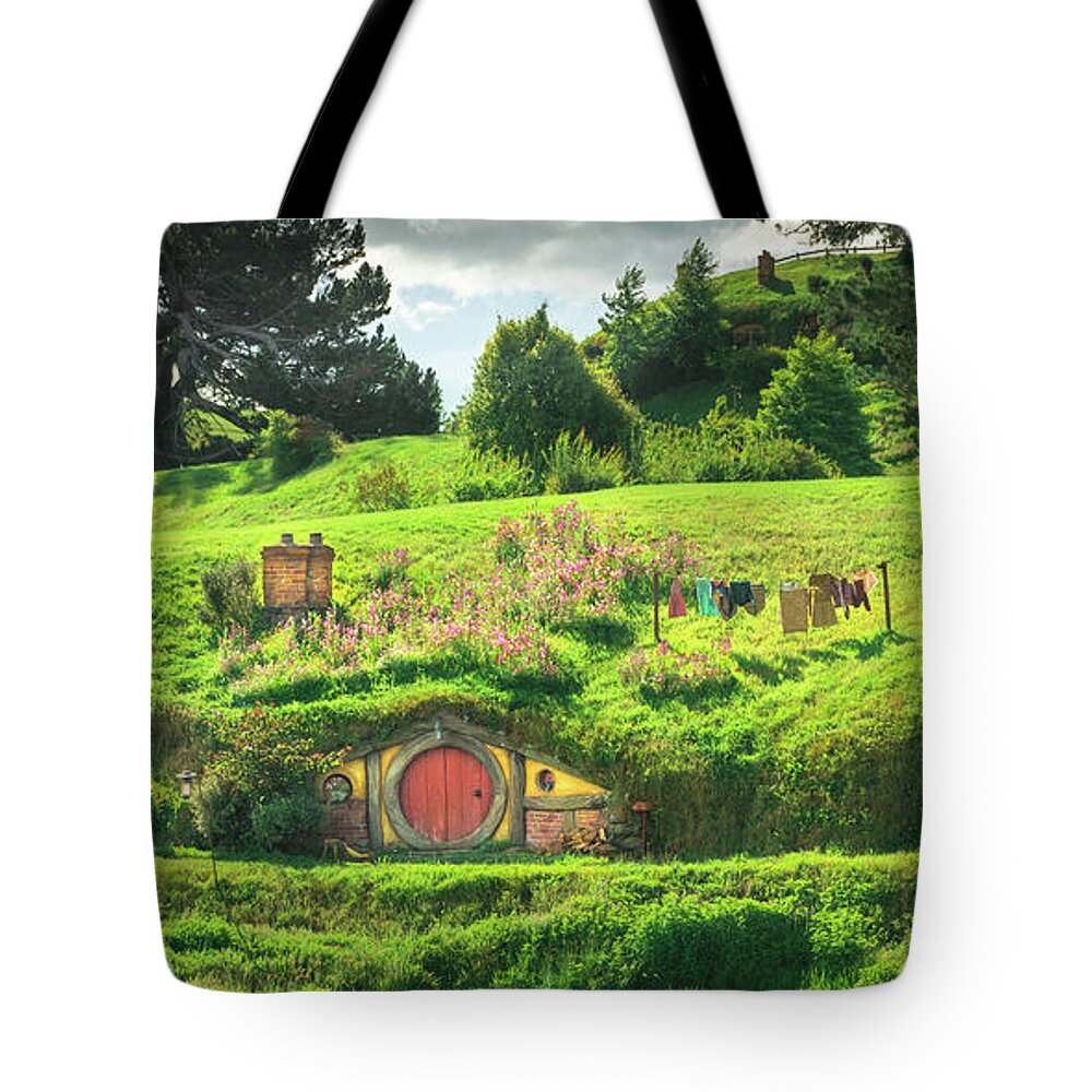 Hobbiton Tote Bag featuring the photograph Hobbit Lane by Racheal Christian
