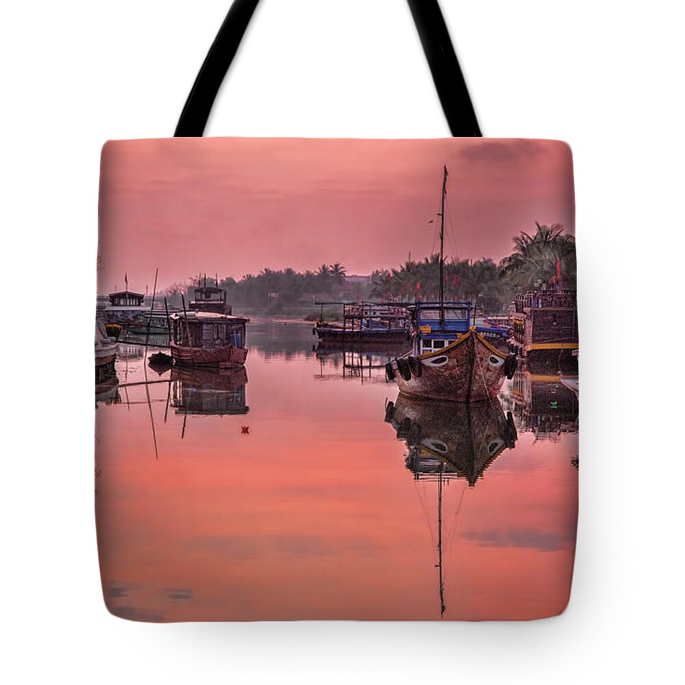 Landscape Tote Bag featuring the photograph Hoi An Sunset by Chuck Kuhn