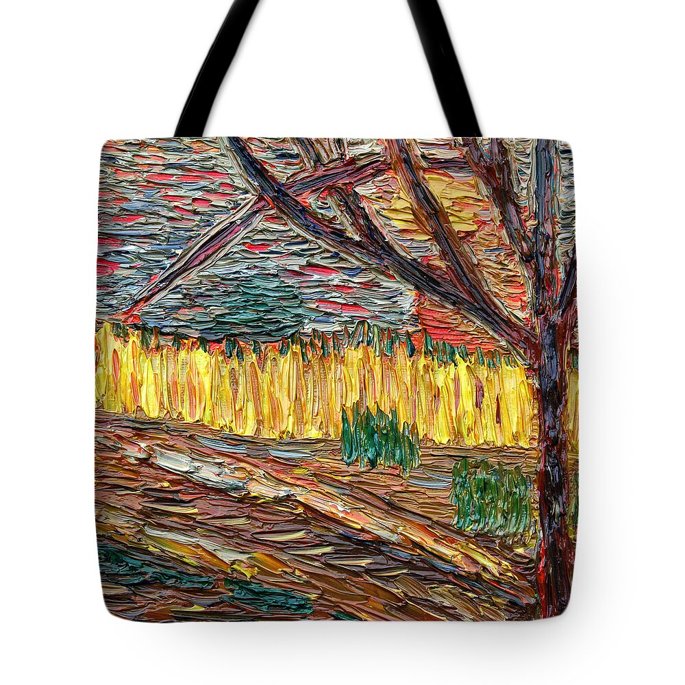 Inspiration Tote Bag featuring the painting Hold the Thought Firmly... by Vadim Levin
