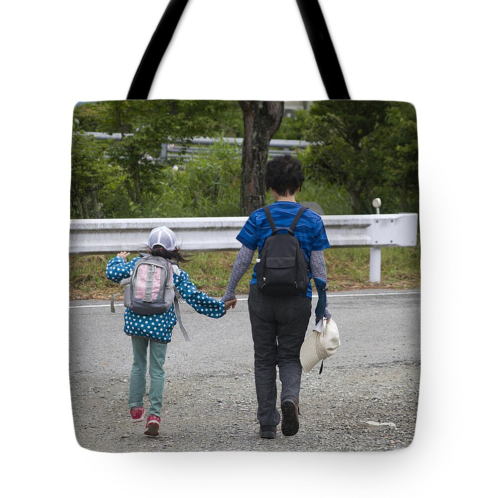 Family Tote Bag featuring the photograph Holding Hands by Masami Iida
