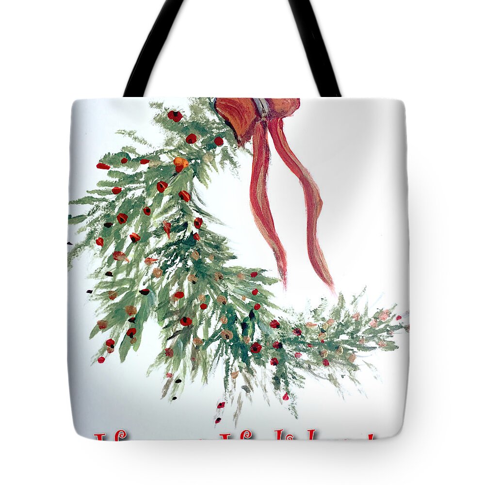 Holiday Card Tote Bag featuring the painting Holidays Card - 4 by Dorothy Maier