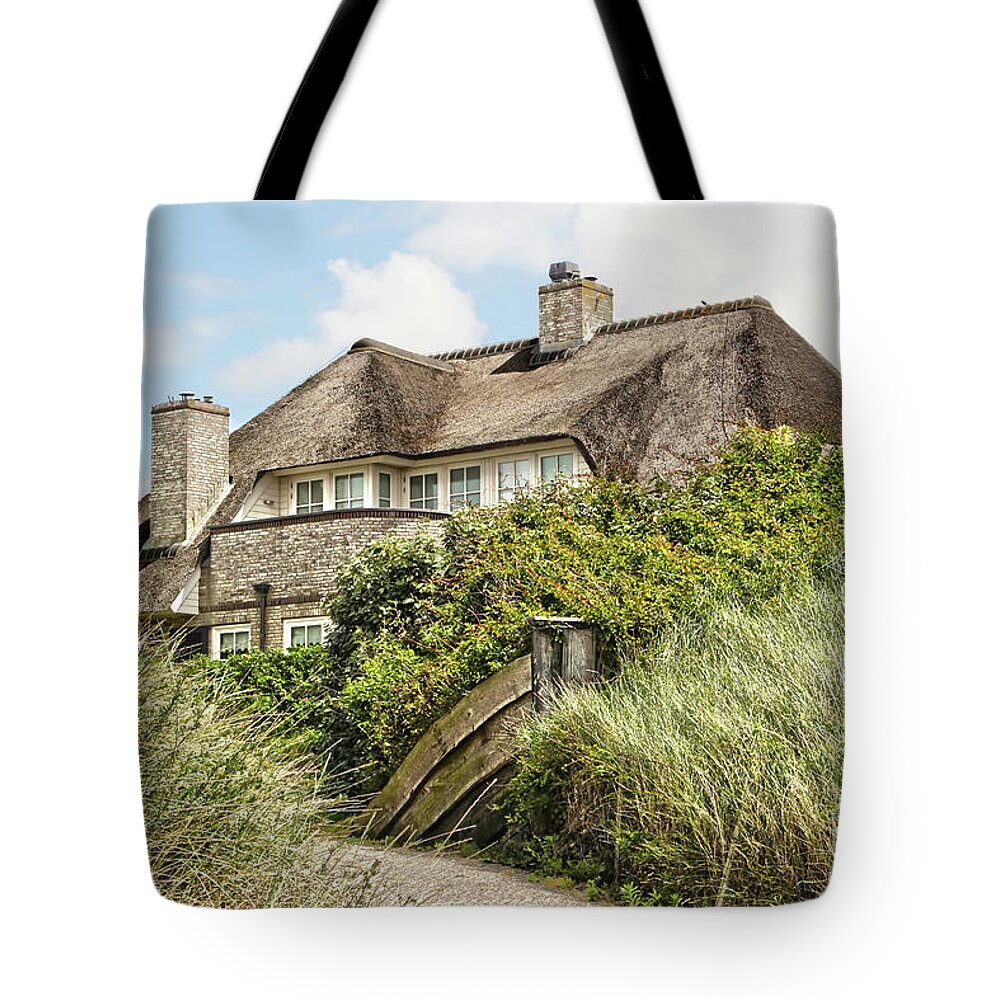 Gabriele Pomykaj Tote Bag featuring the photograph Holland - Thatched House in the Dunes by Gabriele Pomykaj