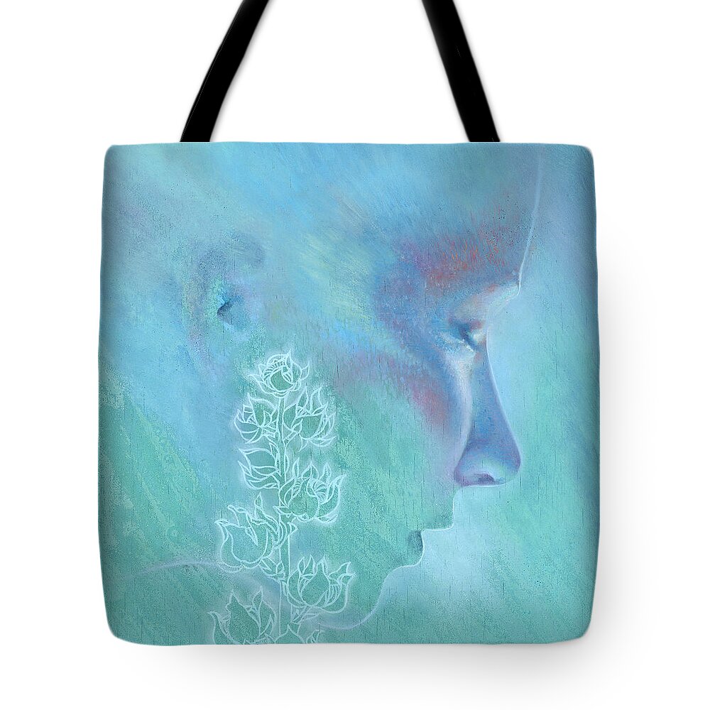 Hollyhock Tote Bag featuring the painting Hollyhock by Ragen Mendenhall