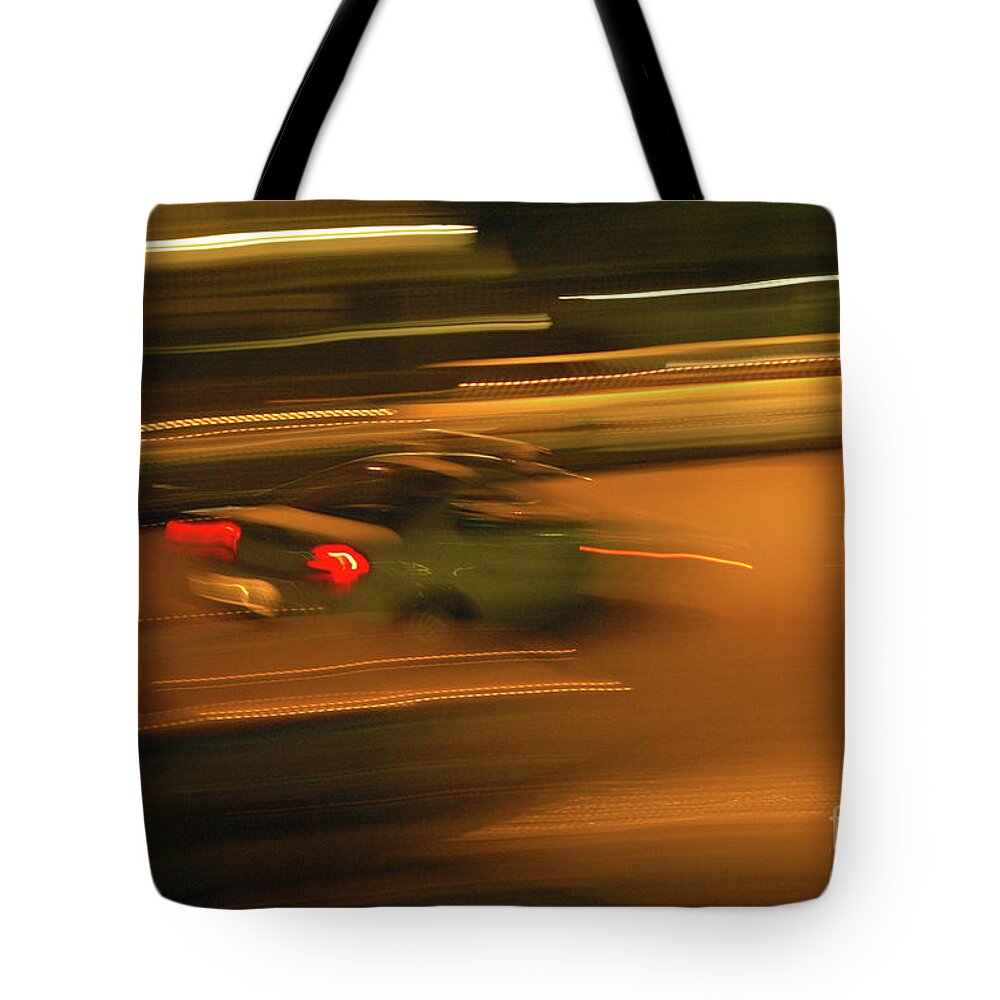 Freeway Tote Bag featuring the photograph Hollywood freeway at night 18 by Micah May