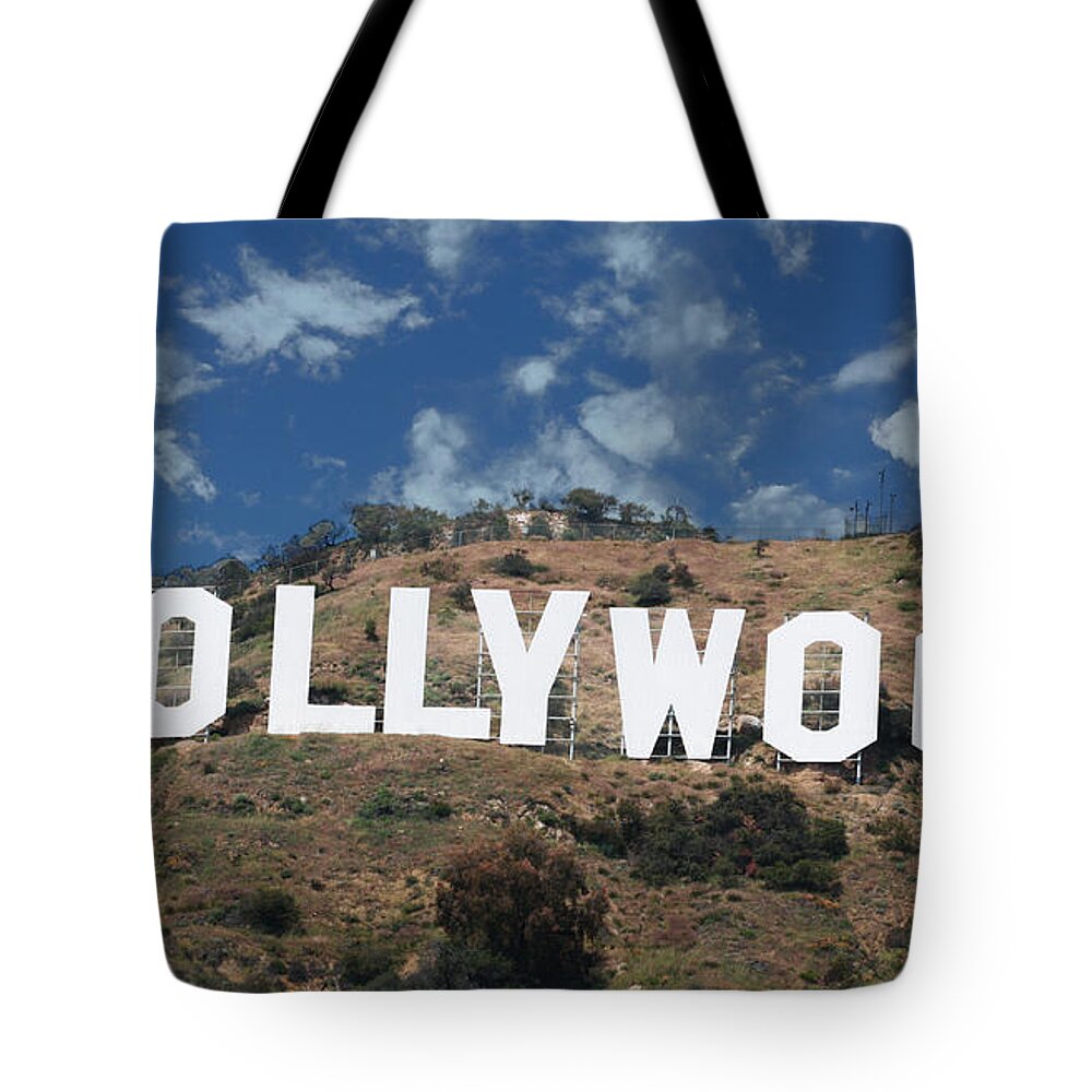 Hollywood California Tote Bag featuring the photograph Hollywood Sign by Robert Hebert