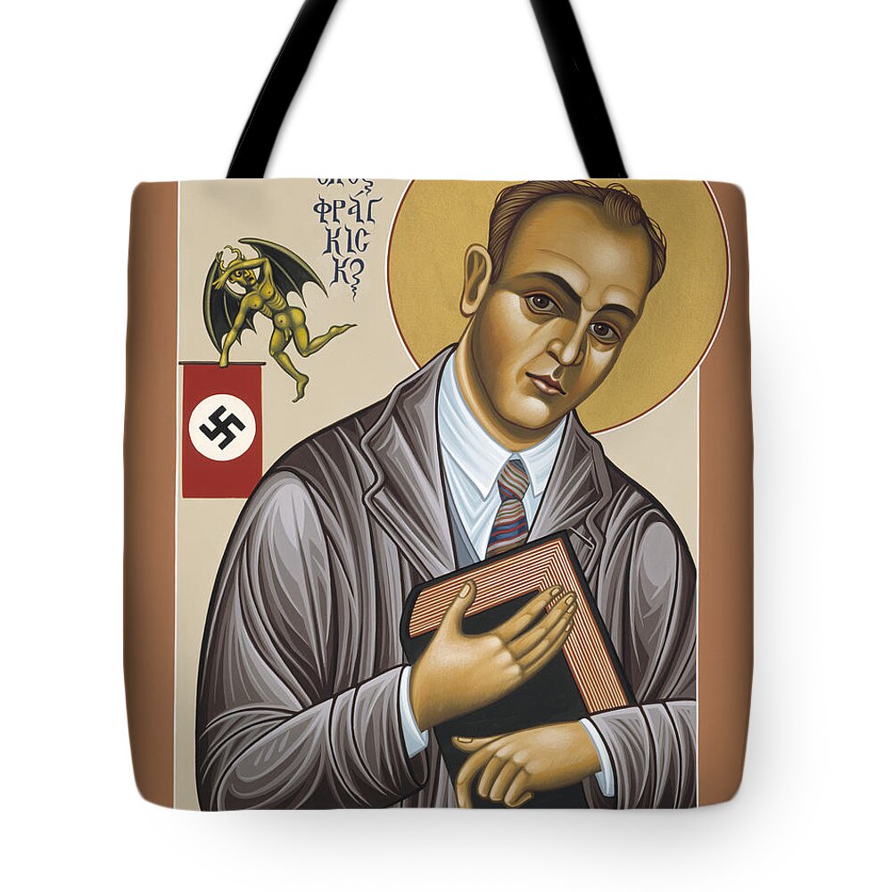 Holy Blessed Martyr Franz Jagerstatter Tote Bag featuring the painting Holy Blessed Martyr Franz Jagerstatter 049 by William Hart McNichols
