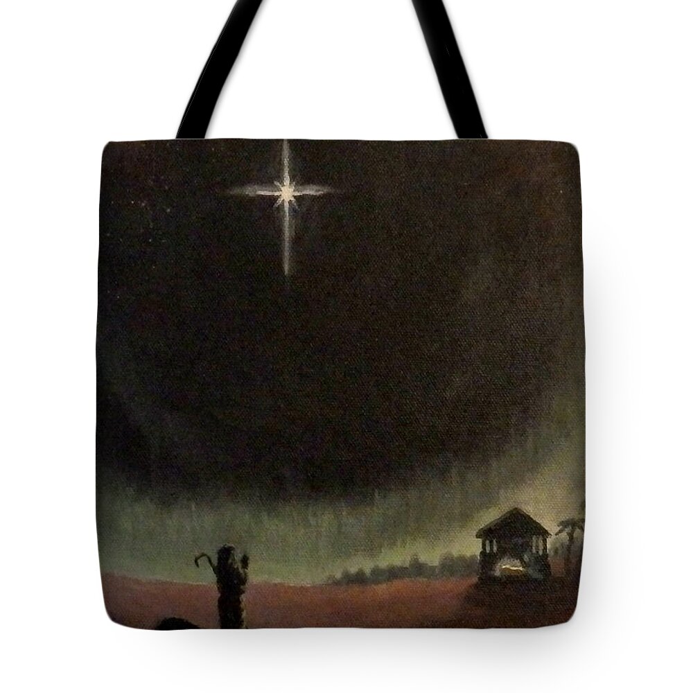 Holy Tote Bag featuring the painting Holy Night by Dan Wagner