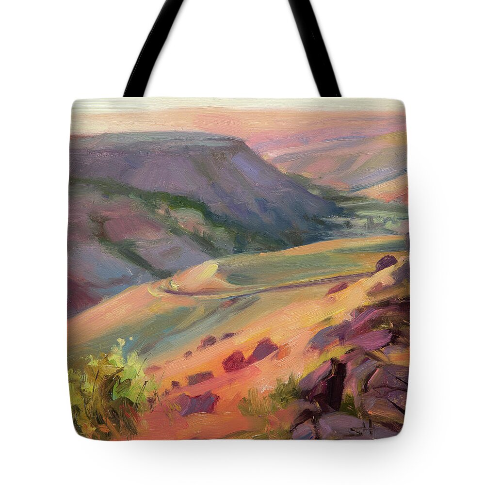 Country Tote Bag featuring the painting Home Country by Steve Henderson