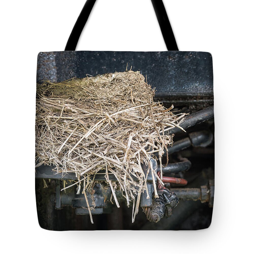 Strasburg Railroad Tote Bag featuring the photograph Home is Where You Build Your Nest by Jeff Abrahamson