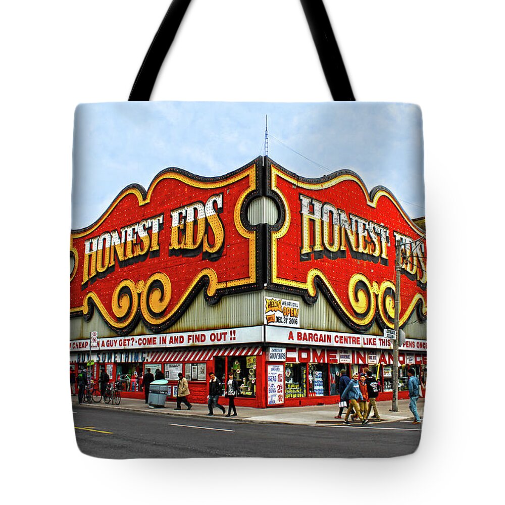 Toronto Tote Bag featuring the photograph Honest Eds Before the End by Nina Silver