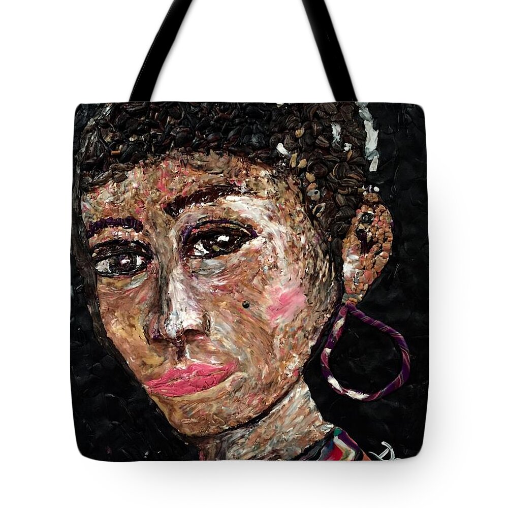 Woman Tote Bag featuring the mixed media Honey by Deborah Stanley