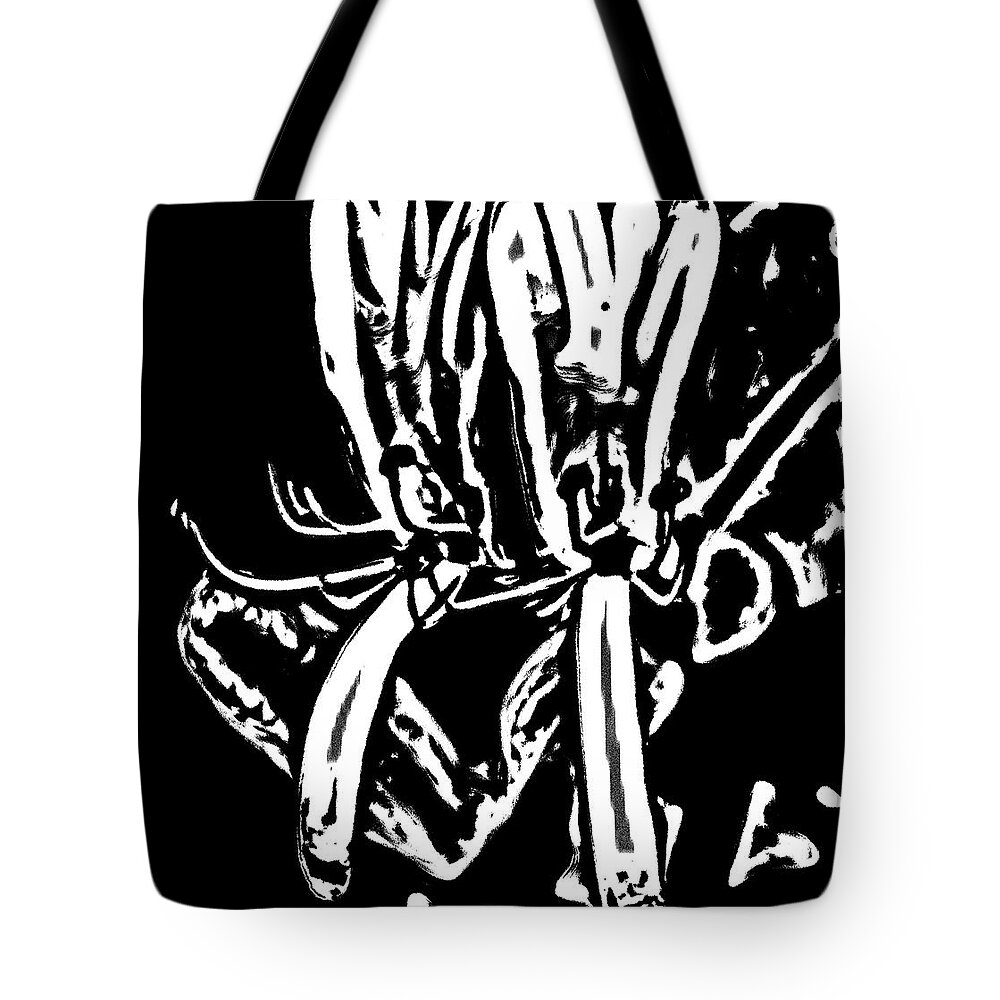 Honeysuckle Tote Bag featuring the photograph Honeysuckle in Black and White by Gina O'Brien