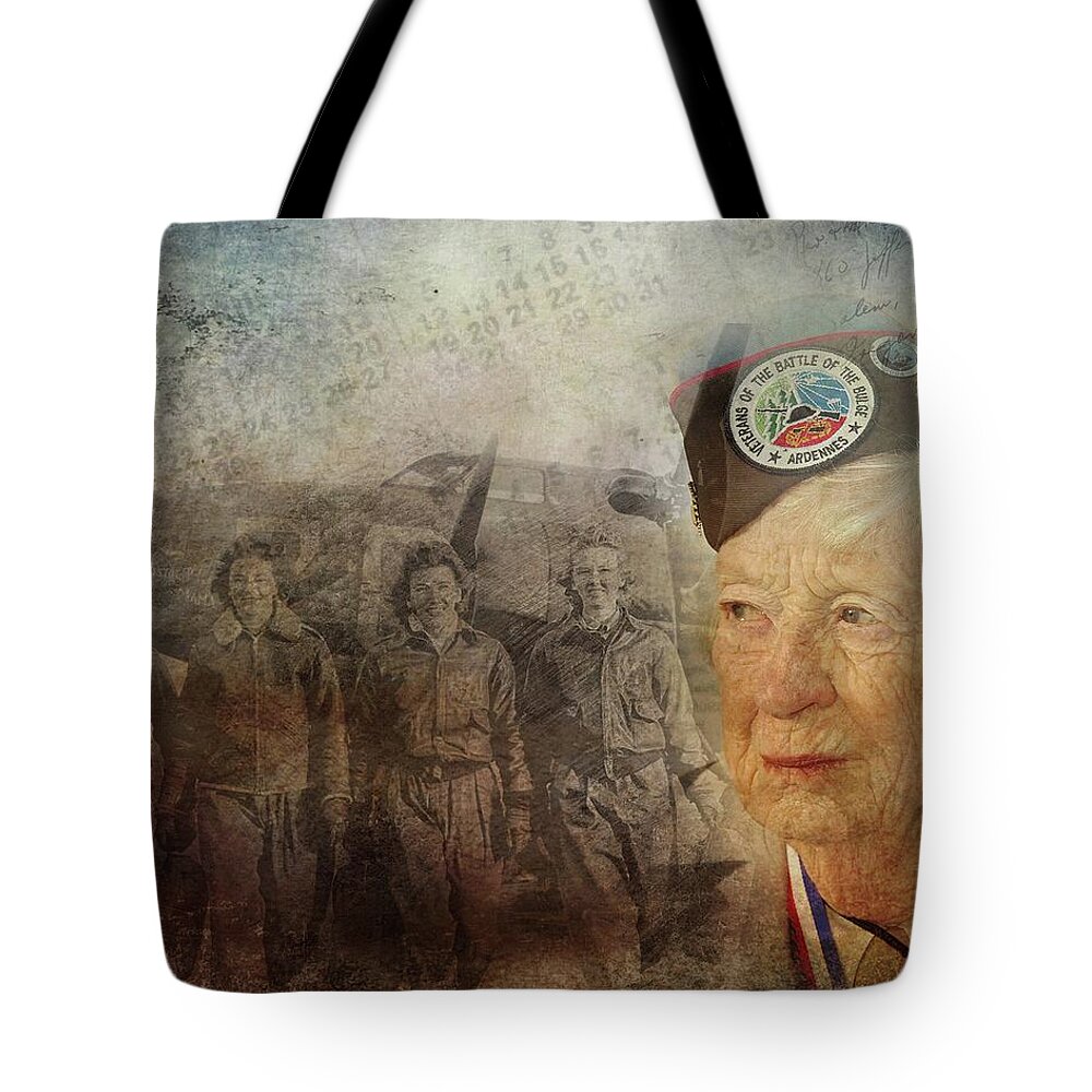 Wwii Tote Bag featuring the digital art Honor Flight by Looking Glass Images