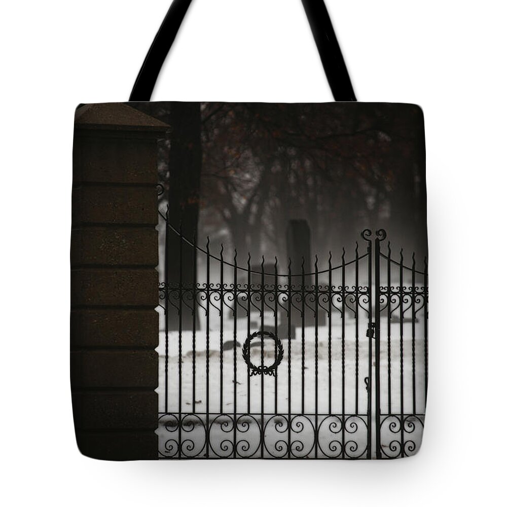 Fence Tote Bag featuring the photograph Hopeful Expectation by Linda Shafer