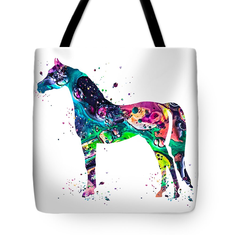 Horse Tote Bag featuring the painting Watercolor Horse Art by Zuzi 's