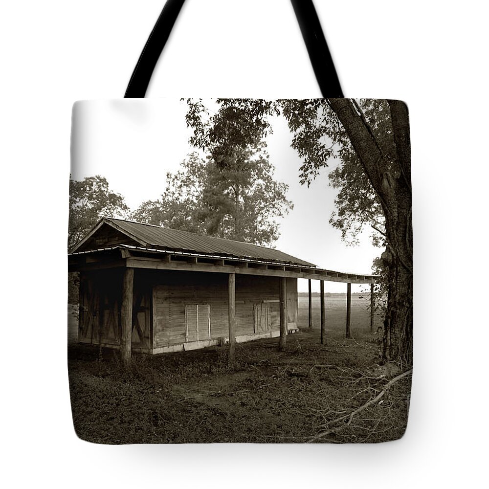 North Carolina Tote Bag featuring the photograph Horse Shelter by Joseph G Holland