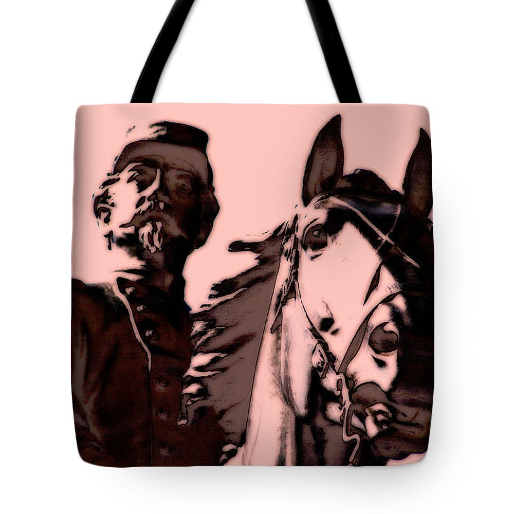 Statues Tote Bag featuring the photograph Horse Soldier by Bruce Richardson