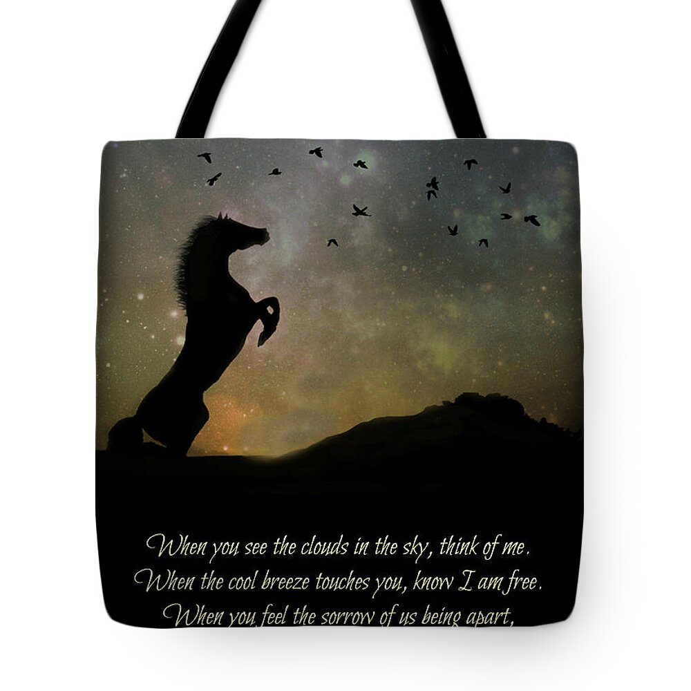 Horse Tote Bag featuring the photograph Horse Tribute and Memorial by Stephanie Laird