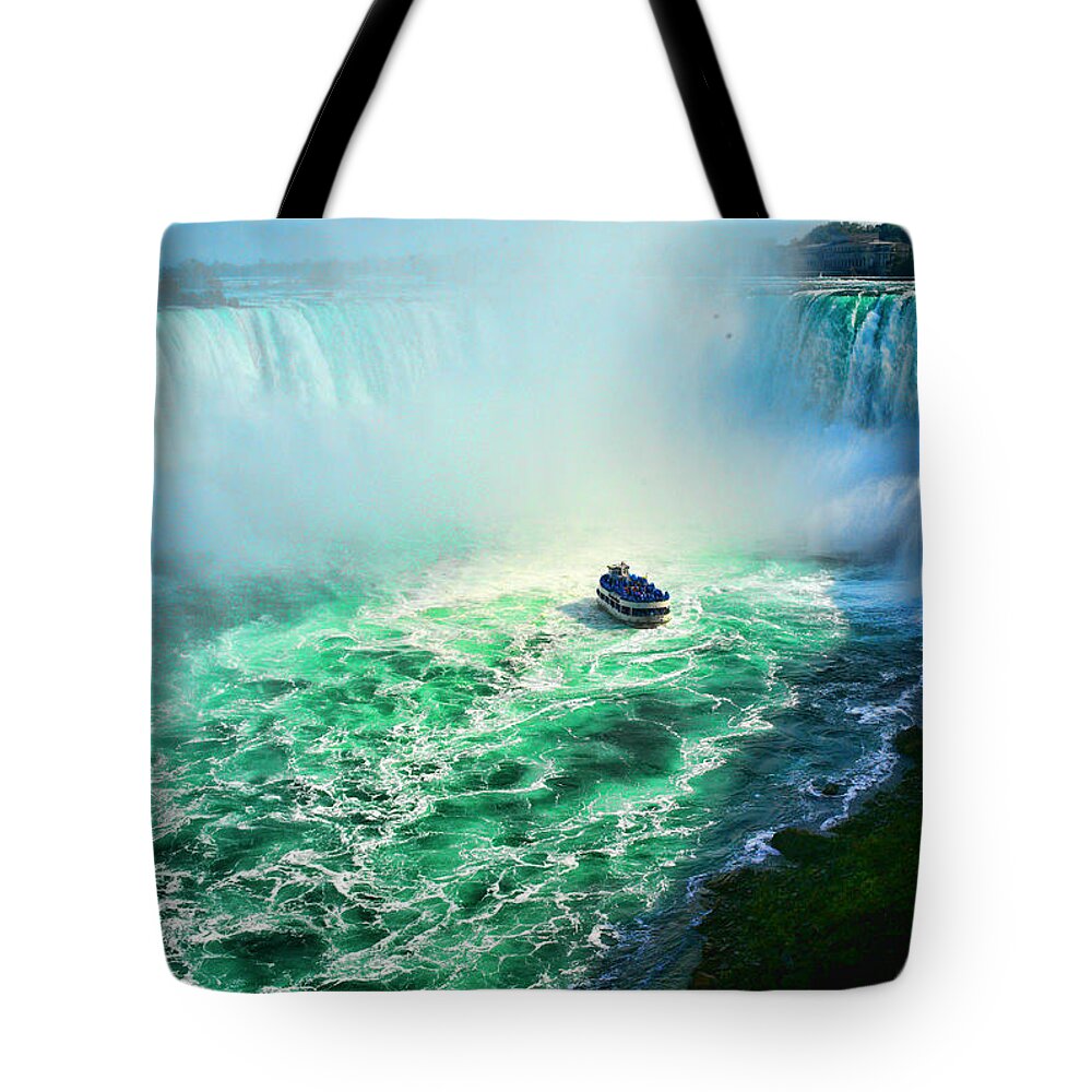 Niagara Tote Bag featuring the photograph Horseshoe Falls Niagara by Lawrence Christopher