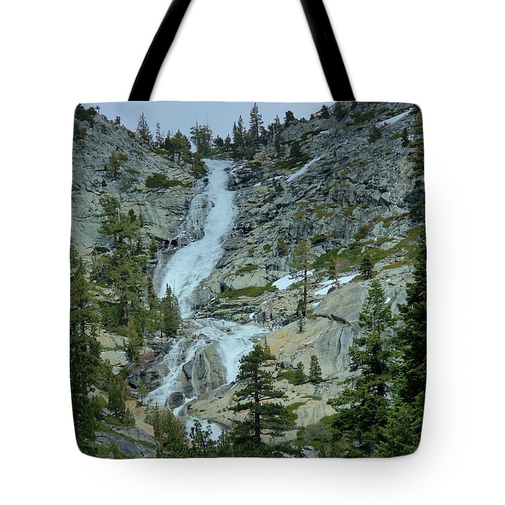 Waterfall Tote Bag featuring the photograph Horsetail Falls by Sean Sarsfield