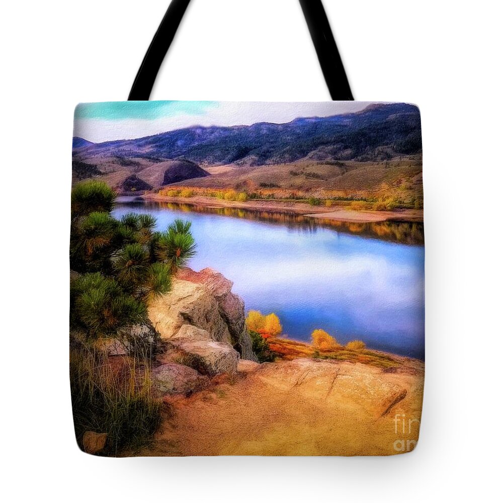 Jon Burch Tote Bag featuring the photograph Horsetooth Lake Overlook by Jon Burch Photography