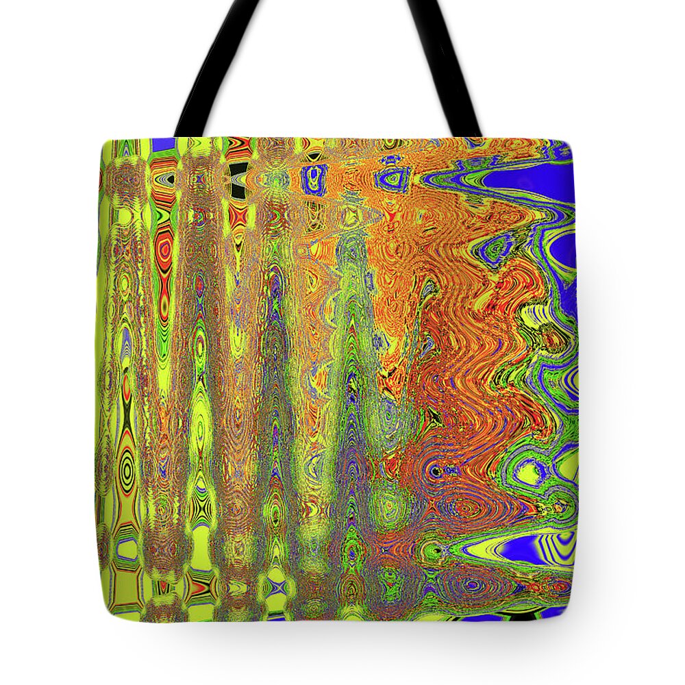 Hospital Construction Abstract # 7 Tote Bag featuring the digital art Hospital Construction Abstract # 7 by Tom Janca
