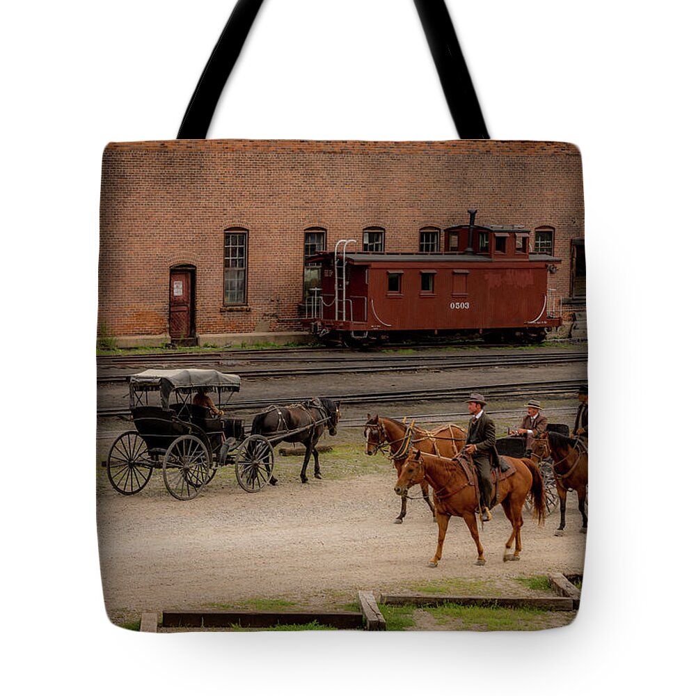 Hostiles Tote Bag featuring the photograph Hostiles - A Day on Set - No2 by Debra Martz