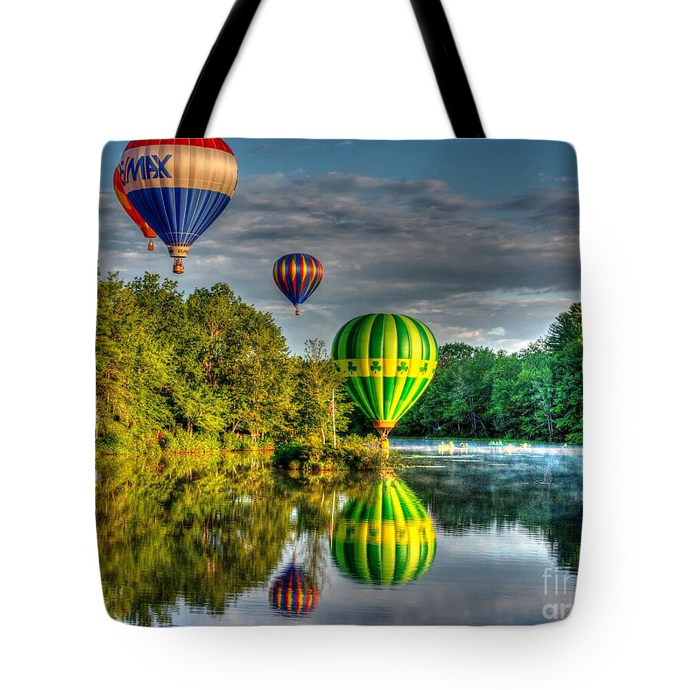 Hot Air Balloons Tote Bag featuring the photograph Hot Air Balloons by Steve Brown