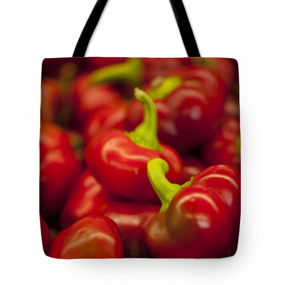 Abundance Tote Bag featuring the photograph Hot cherry peppers by Brian Green