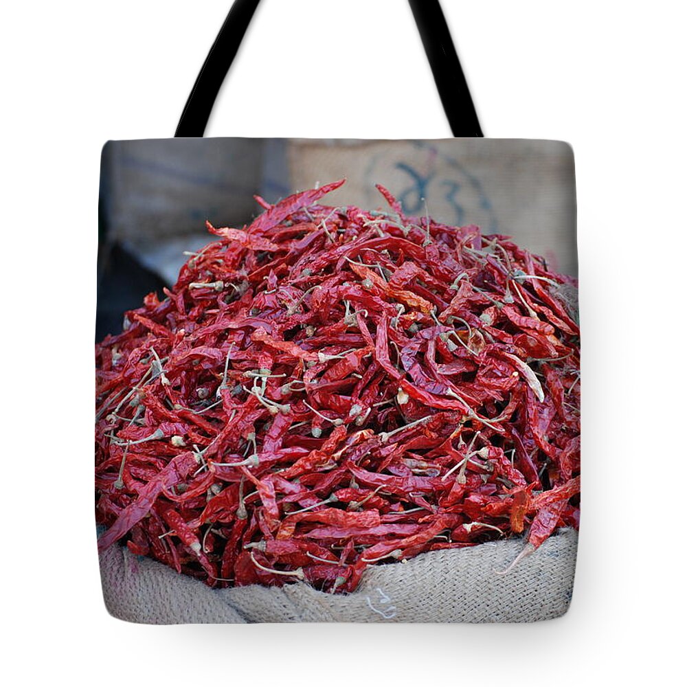 Spices Tote Bag featuring the photograph Hot hot hot by Sabine Meisel