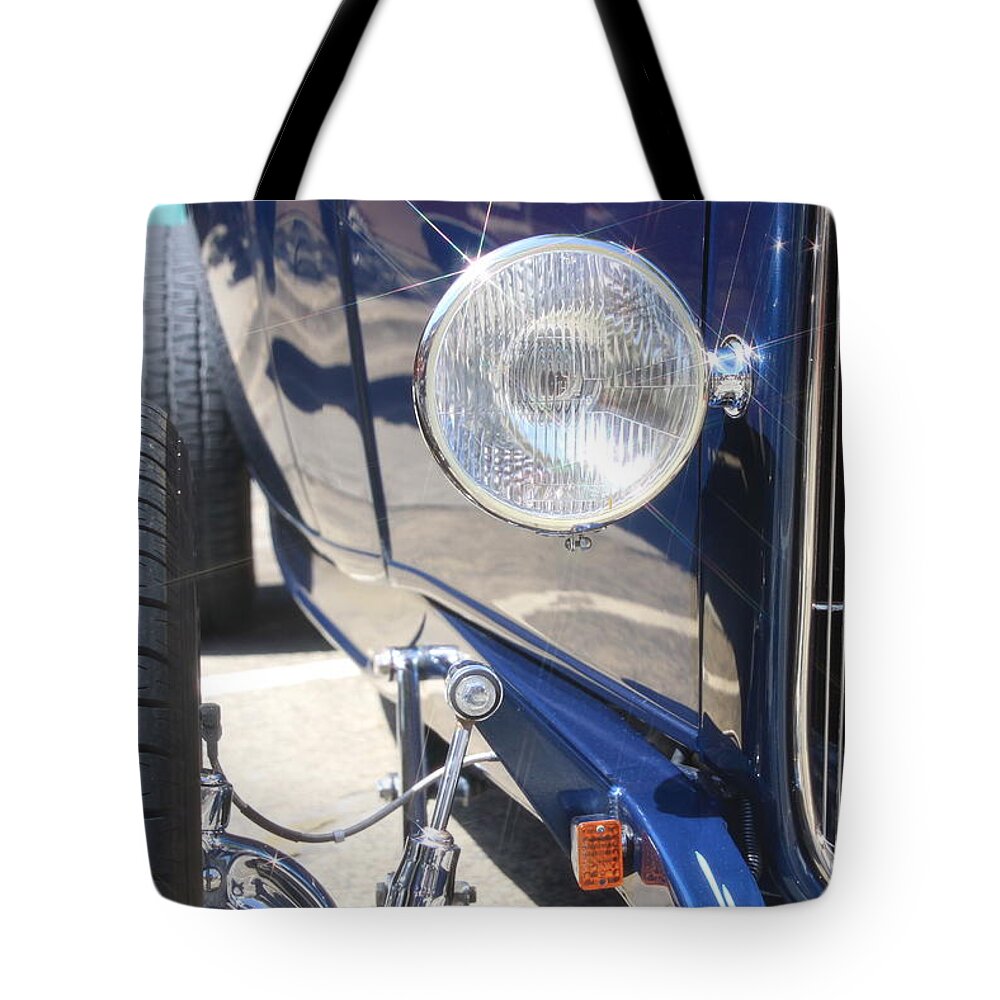 Blue Tote Bag featuring the photograph Hot Rod by Jeff Floyd CA