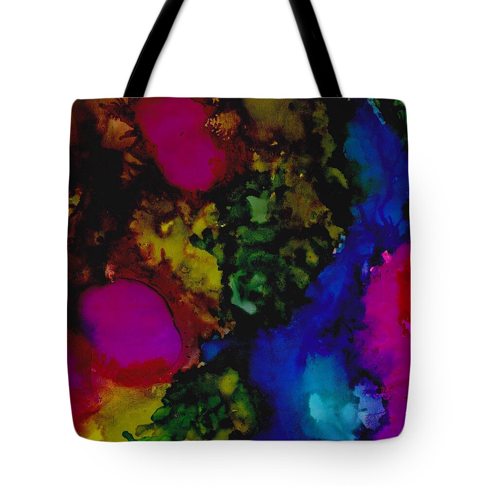 Tropical Tote Bag featuring the painting Hot Spots by Angela Treat Lyon